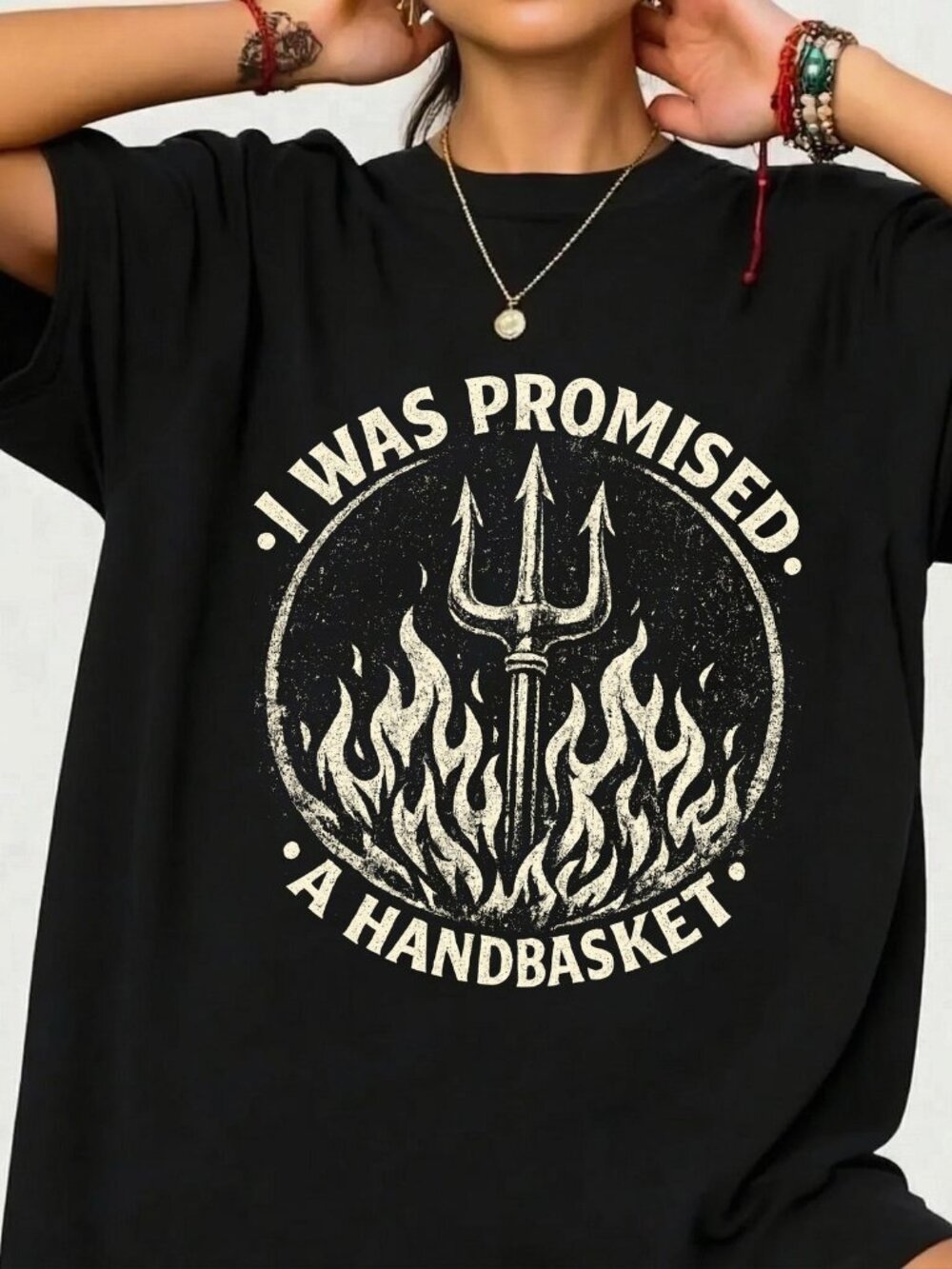 I Was Promised a Handbasket Tee, Funny Dark Humor Shirt